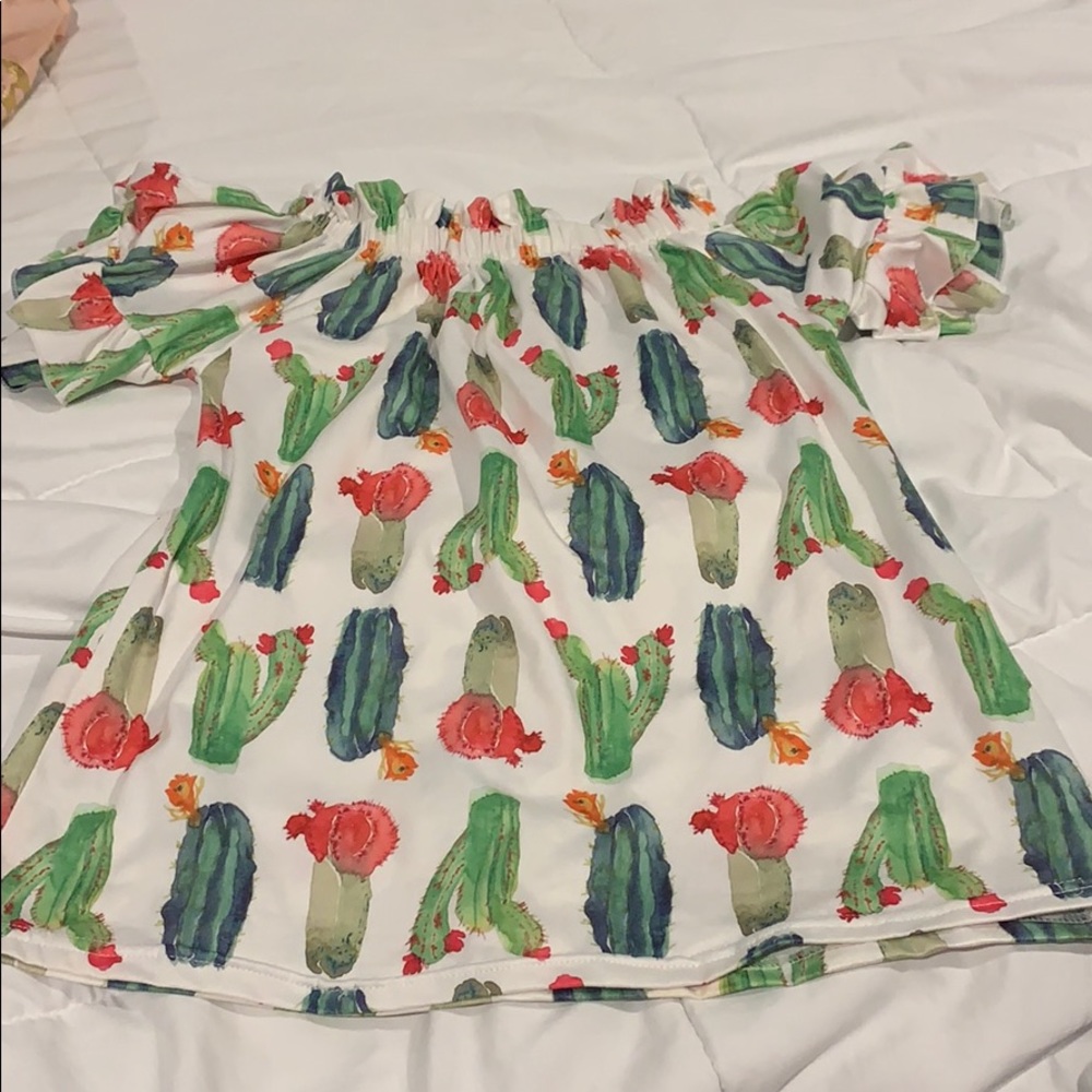 Cactus off shoulder dress
